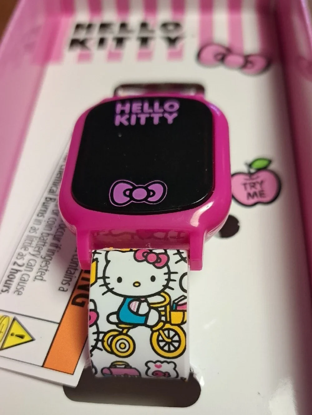 Hello Kitty Hot Pink Kids LED Watch with Character Strap